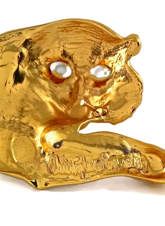 Vintage 1991 CHRISTOPHER ROSS Sculpture Tiger Belt Buckle - Etsy display picture 3
