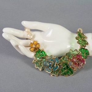 CHANEL MAISON GRIPOIX Fleurs en verre coulé et perles baroques Collier Choker image 7