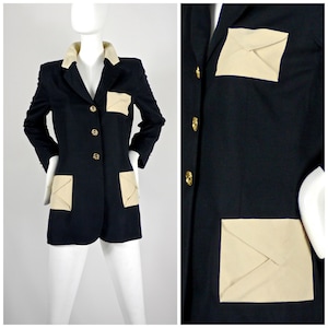 Vintage MOSCHINO CHEAP and CHIC Envelope Pockets Applique Novelty Jacket