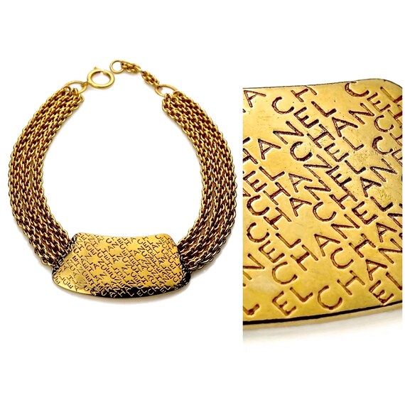 Vintage CHANEL Letter Spelled Out Multi 