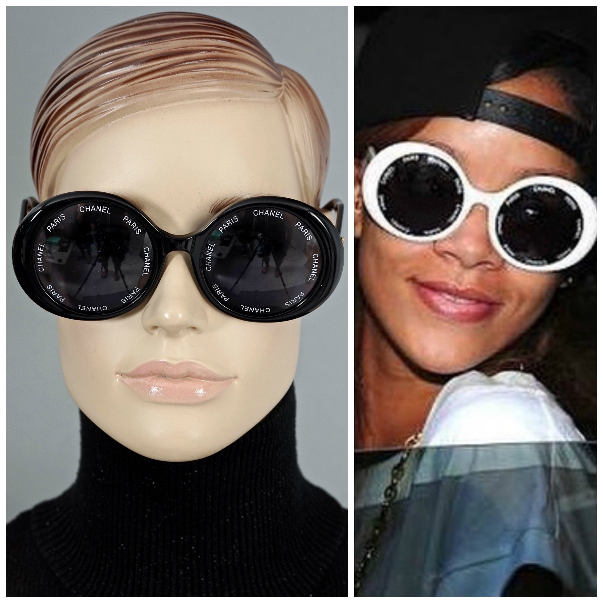 CHANEL 1993 PARIS ROUND WHITE SUNGLASSES – RDB