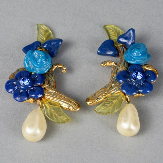 Paire De Boucles D'Oreilles Vintage Kalinger Paris - Bijou D'Occasion