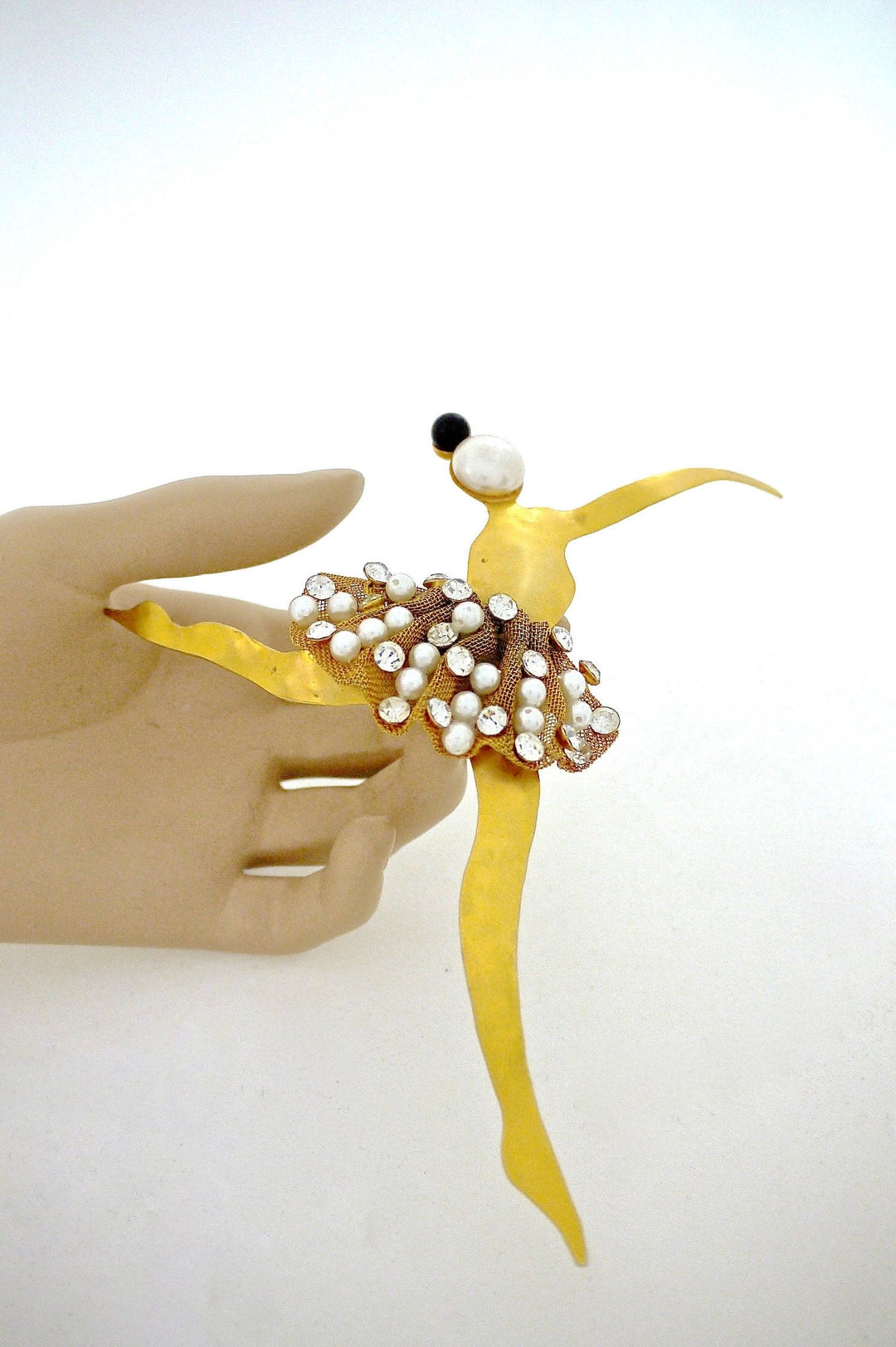 Vintage Massive KARL LAGERFELD Figural Ballerina Mesh