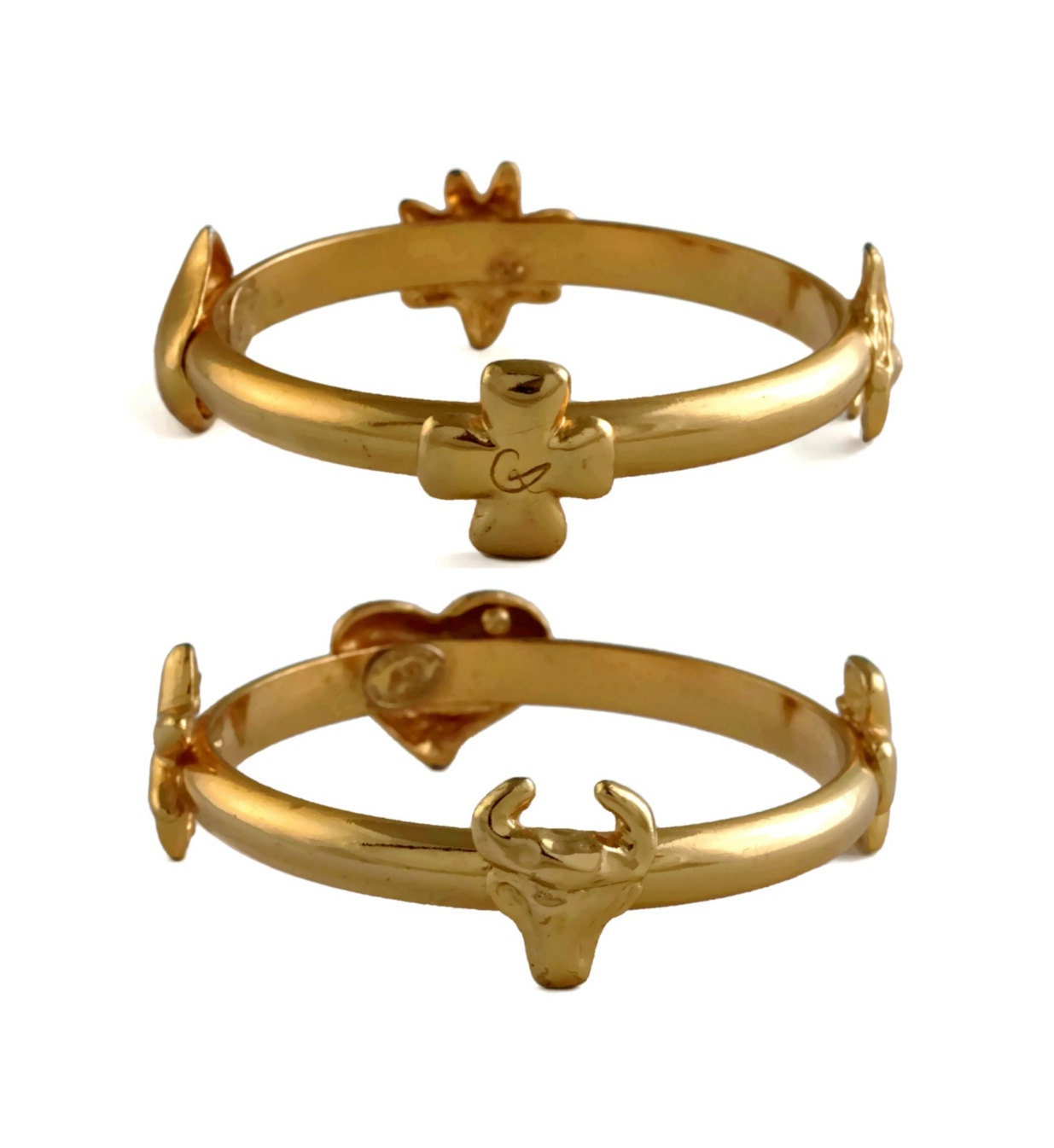 Vintage CHRISTIAN LACROIX Iconic Logo Symbol Bangle Bracelet - Etsy