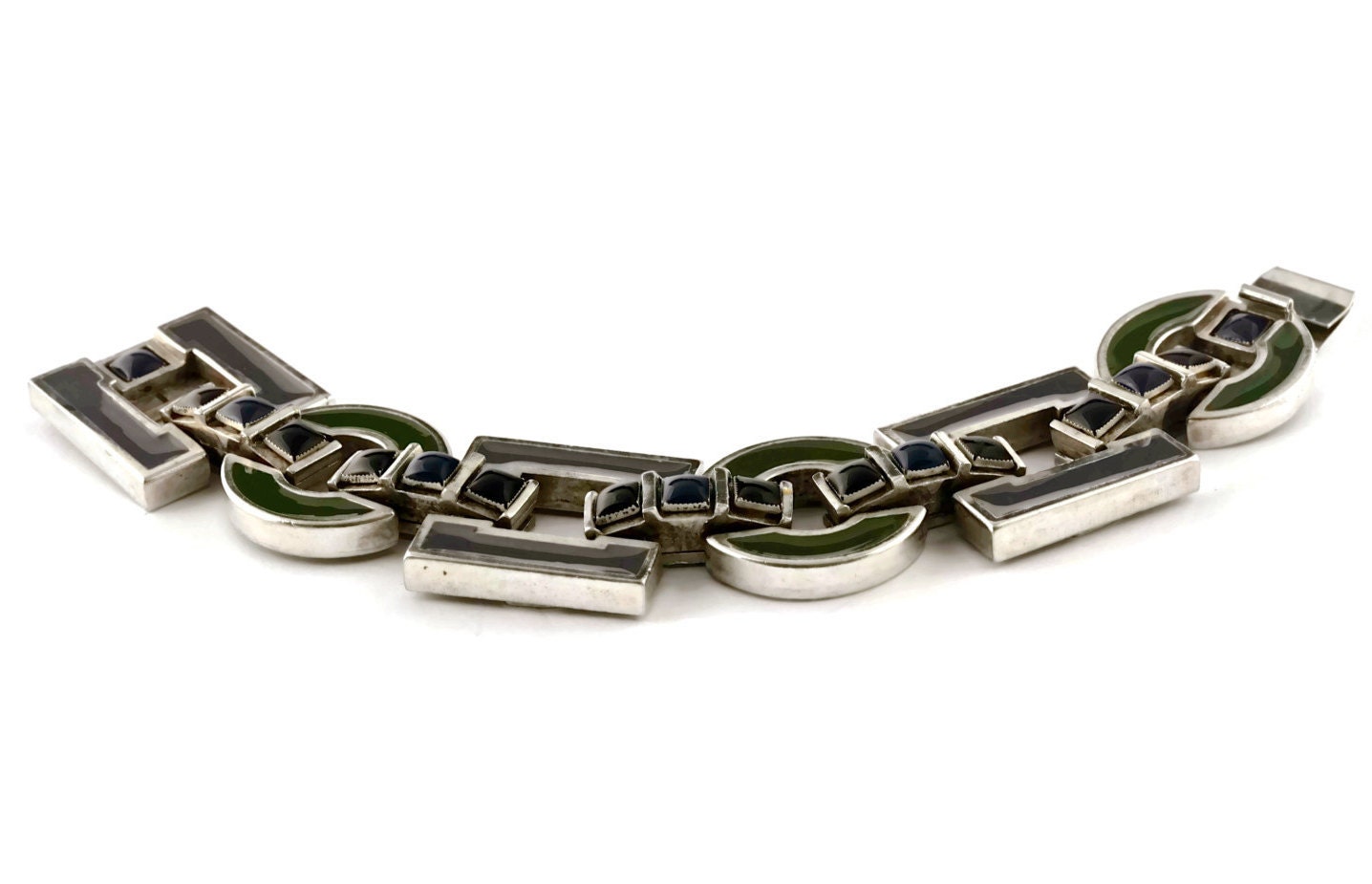 Vintage JEAN PAUL GAULTIER Geometric Enamel Bracelet - Etsy