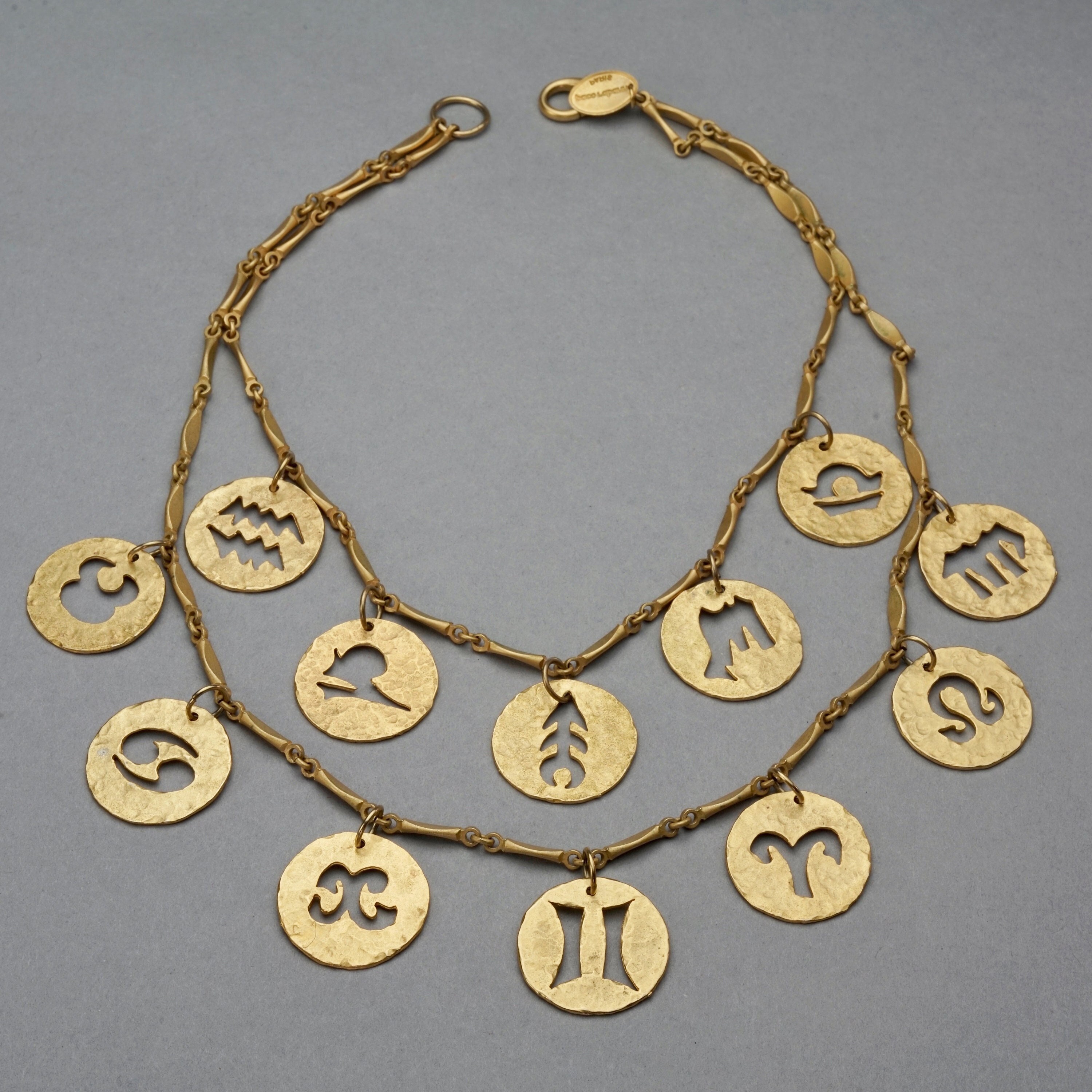 2024新商品 by RABANNE PACO Vintage Georges Layered Discs Zodiac Desrues その他