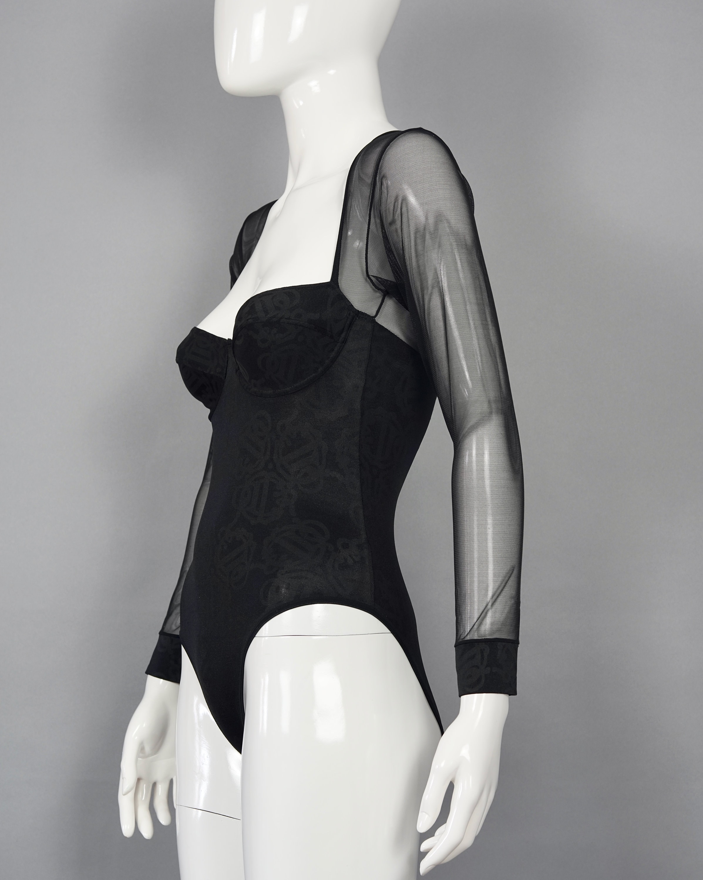 Vintage CHRISTIAN DIOR Insignia Logo Monogram Black Bodysuit - Etsy