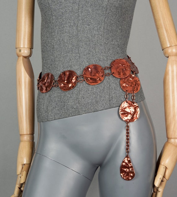 Copper Link Belt Vintage Copper Link Belt - Etsy main image 3