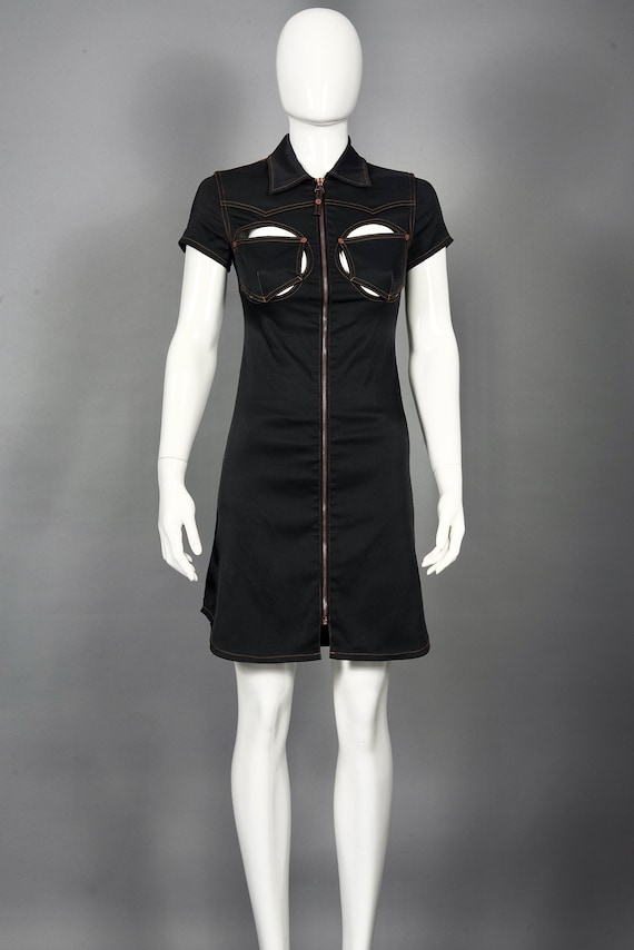 Vintage JEAN PAUL GAULTIER Cutout Bust Dress