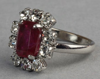 アクセサリー Vintage Christian Dior Line Stone Ring Vintage Christian Dior Line Stone Ring