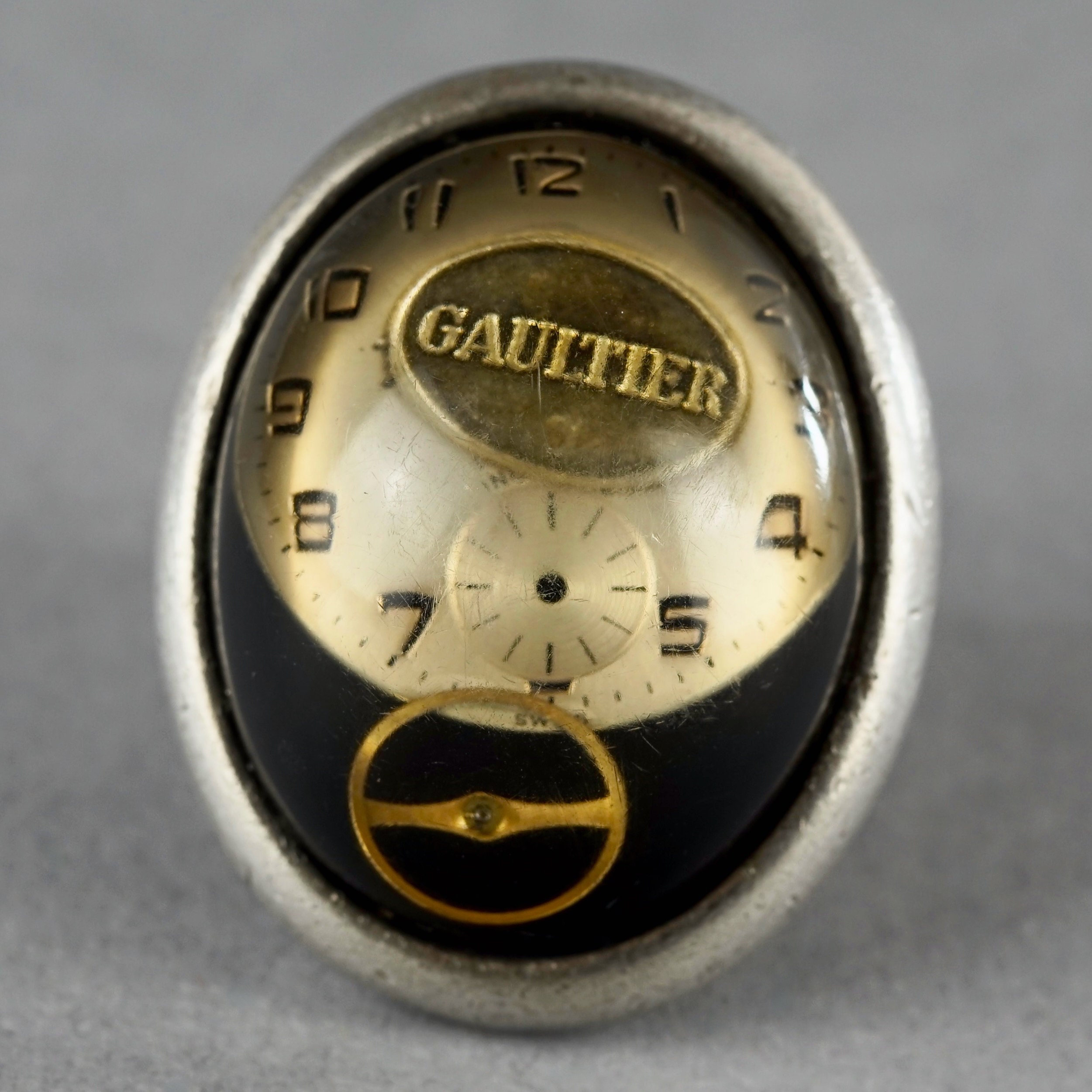 Vintage JEAN PAUL GAULTIER Domed Watch Face Novelty Ring - Etsy Vintage JEAN PAUL GAULTIER Domed Watch Face Novelty Ring - Etsy
