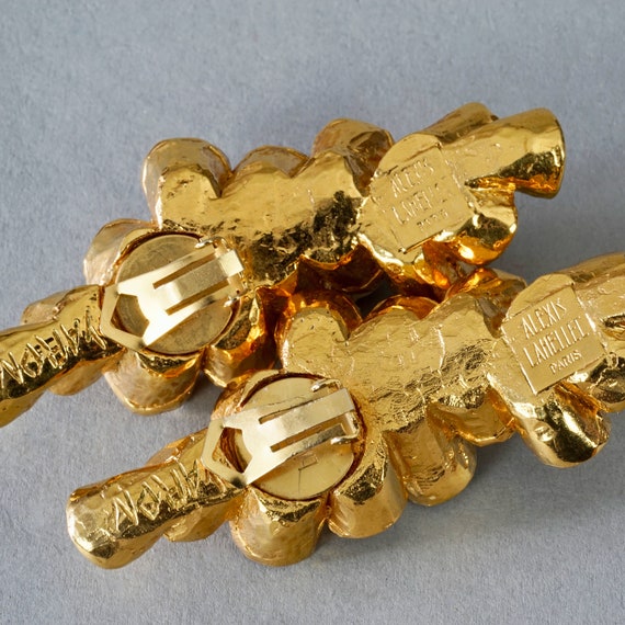 Boucles D'oreilles Clips Vintage Alexis Lahellec – Plaqué Or Jaune