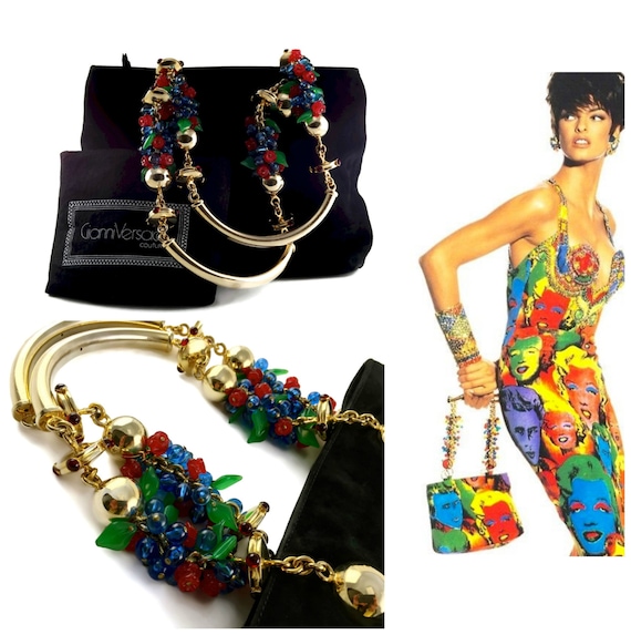 Vintage 1991 GIANNI VERSACE COUTURE Andy Warhol Collection Suede