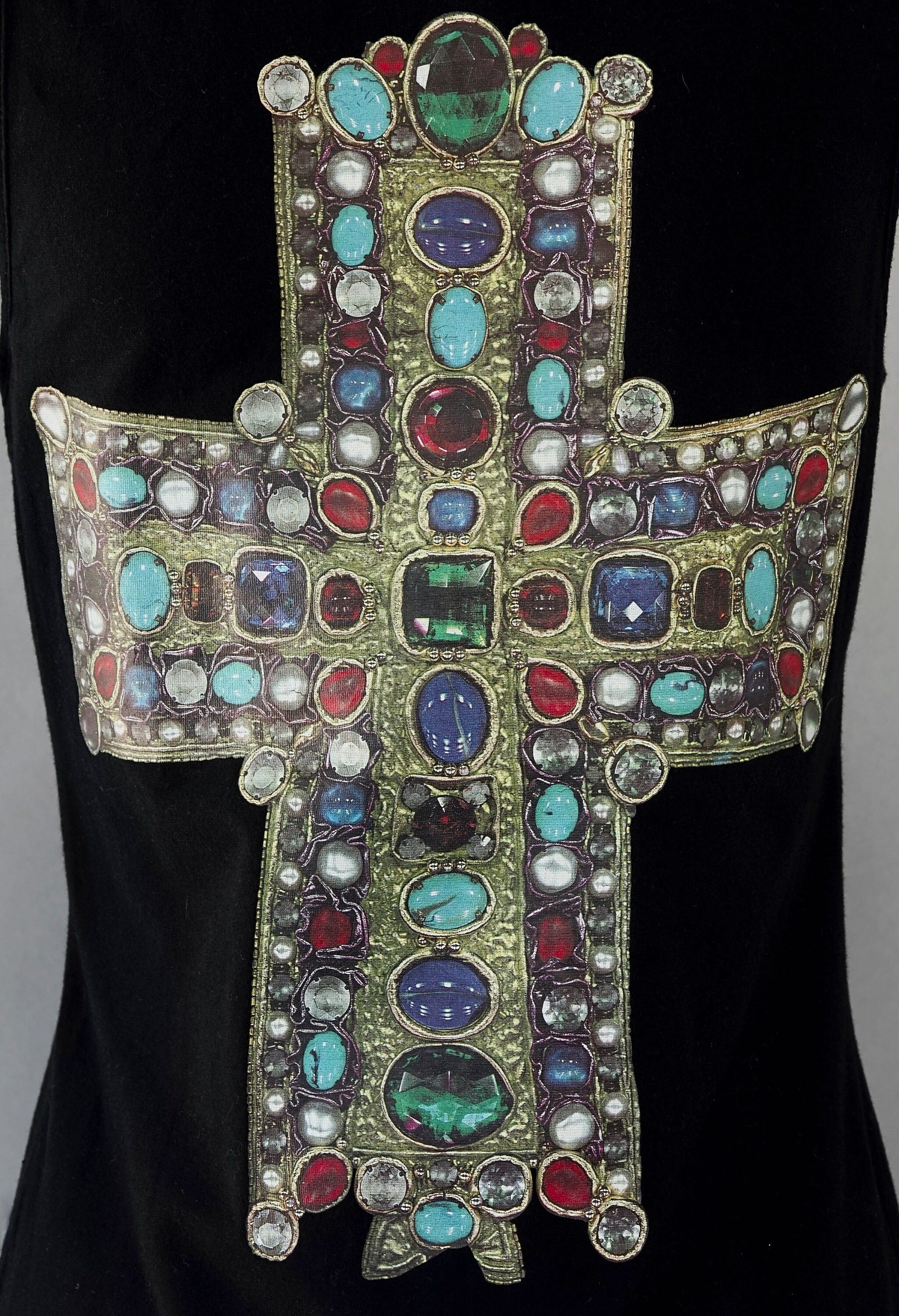 Vintage Christian Lacroix 1988 F/W Byzantine Cross Bejeweled