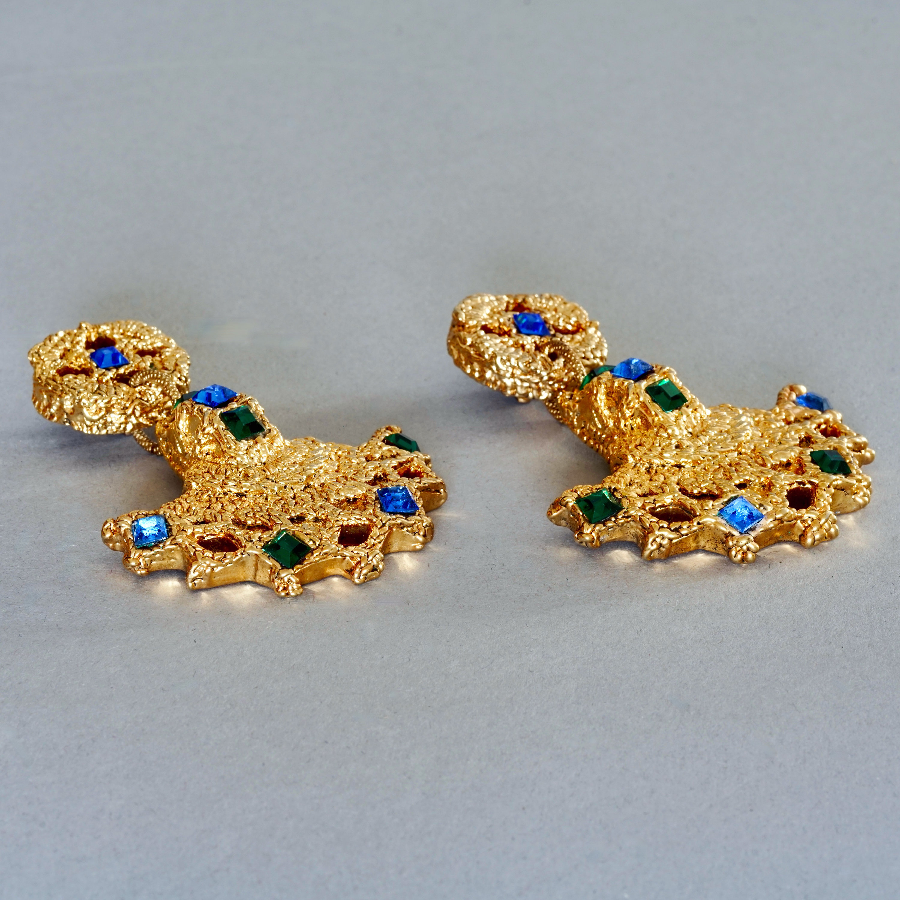 Boucles D'oreilles Clips Tour Eiffel En Résine Argentée FREDERIC VOLLE - État Neuf
