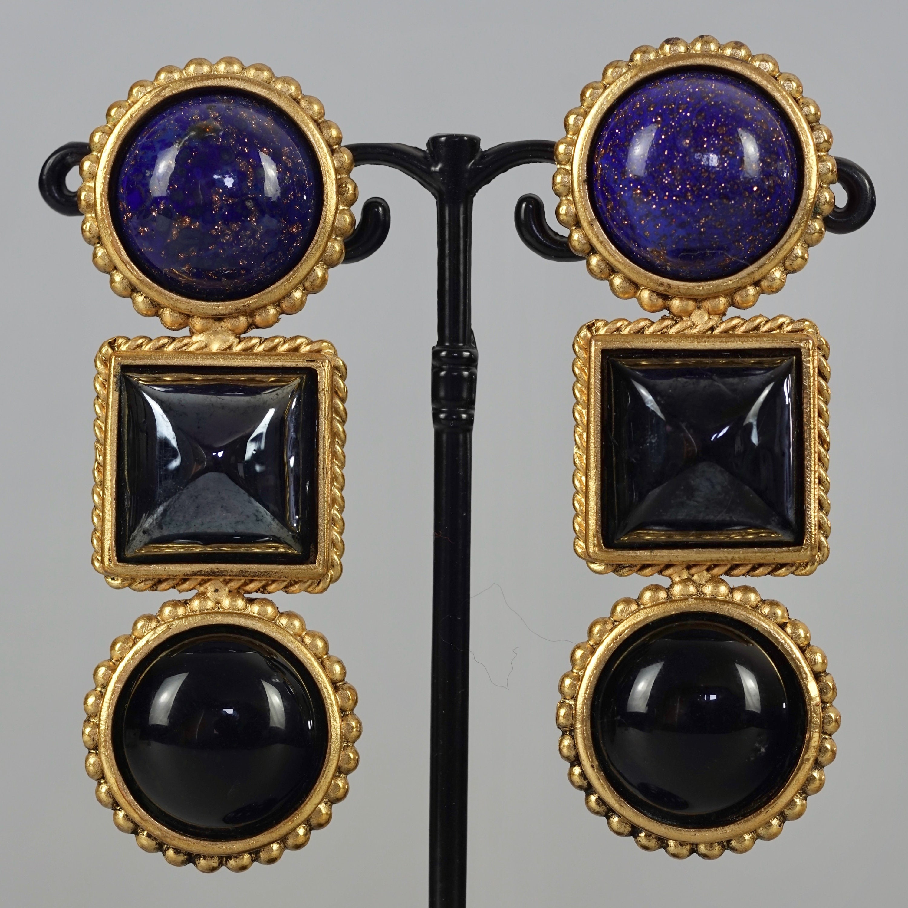 Vintage ISABEL CANOVAS Tiered Geometric Dangling Earrings - Etsy 日本