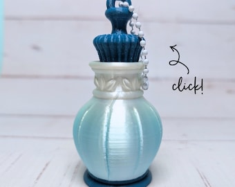 Glacial Mana Tonic — Potion Bottle Fidget Clicker Keychain