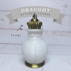 Glow-in-the-Dark Apothecary Jar Keychain Clicker | ADHD Fidget Toy, Sensory Support