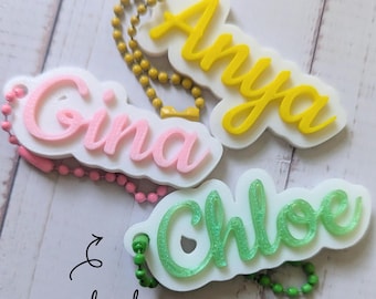 Personalized 3D Printed Name Keychain, Customized Gift