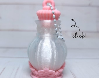 Rose Quartz Love Potion — Crystal Potion Bottle Fidget Clicker Keychain