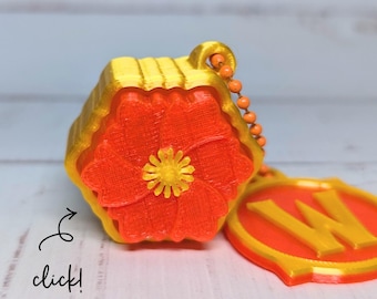 Burning Blossom — Midsummer Festival Souvenir Fidget Clicker Keychain