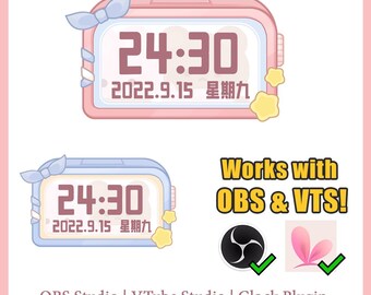 Idol's Notes | Calendar Widget | Twitch, Youtube, Kick & Tiktok | Clock Plugin | Streamelements OBS | Vtuber Assets |Twitch Streaming Assets