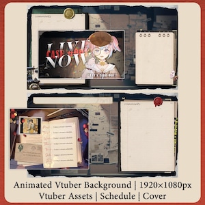 Nightwalker | Vtuber Asset  | Streaming Assets | Twitch Accessories | OBS Time Widget | Elegant British | Vintage Detective |Background
