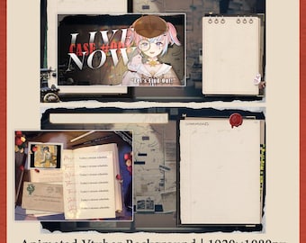 Nightwalker | Ressource Vtuber | Ressources de streaming | Accessoires Twitch | Widget horaire OBS | Style britannique élégant | Détective vintage | Arrière-plan