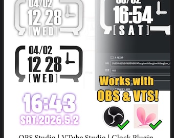 Afterglow-clock | OBS Studio | VTube Studio | Clock Plugin丨Vtuber Assets |Twitch Streaming Assets