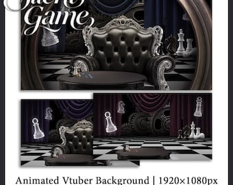 Silent Game | Vtuber Room Asset | Streaming Assets | Twitch Accessories | Animated Vtuber Background | MP4 Digital DL | Gothic