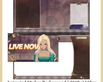 Nocturne_Others | Vtuber Asset | Elegant Gold | Vintage | Film | Cinematic | Schedule | Animated Vtuber Background | Outfit Asset
