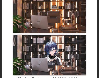 Urban Syntax | Vtuber Asset | Streaming Assets | Twitch Accessories | Ambient Lights | Luxury | Home Office | Background