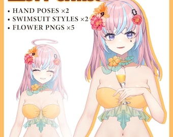 Zesty Citrus | VTuber Assets丨Vtuber Outfit Asset | Ready to use | Live2D Rigged Assets