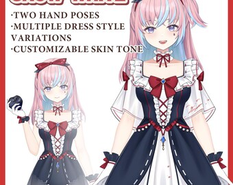 Snow White | VTuber Assets丨Vtuber Outfit Asset | Ready to use | Live2D Rigged Assets