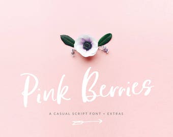Pink Berries Script font