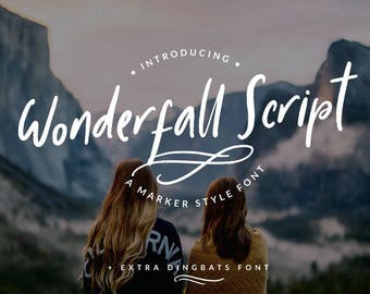 Wonderfall Script + Dingbats font
