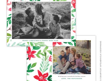 Christmas 5x7 Photo Card - Instant download - e1517