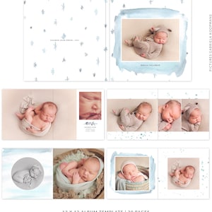 INSTANT DOWNLOAD - 12x12  Album template - Tiny Sparkle - e1624