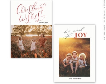 Christmas 5x7 Photo Card | We wish JOY