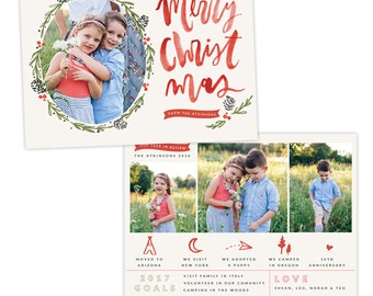 5x7 Year in review card - Instant download - e1383
