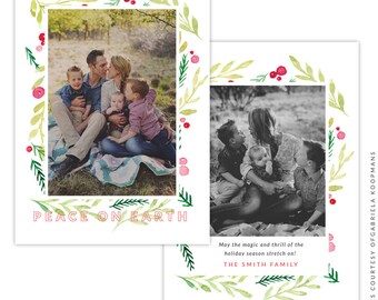 Christmas 5x7 Photo Card - Instant download - e1512