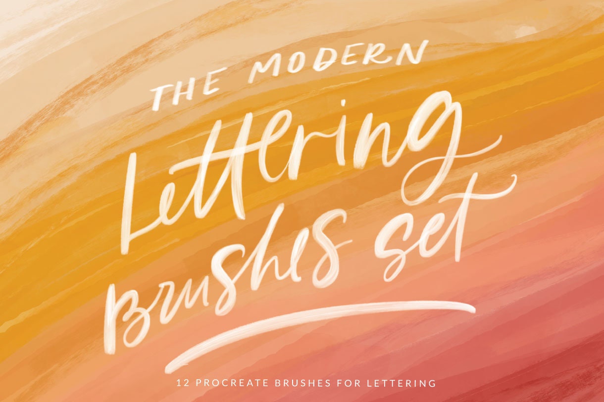 Procreate Brushes Set I - for iPad Pro Lettering - Handlettering Custom ...