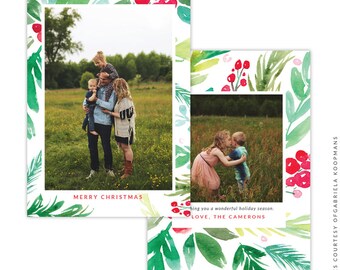 Christmas 5x7 Photo Card - Instant download - e1509