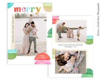 Christmas Photocard Templates Bundles | Warm Wishes