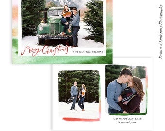 Christmas Photocard Template | Festive Colors