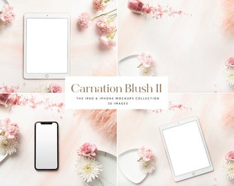 Carnation Blush Screen Mockups Collection | 10 Stock Images