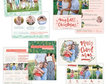 5x7 Year in review card BUNDLE - Instant download - e1379