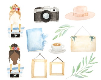 Watercolor Illustrations Pack - The photographer