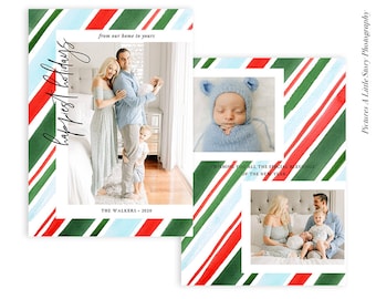 Christmas Photocard Template | Happiest Stripes