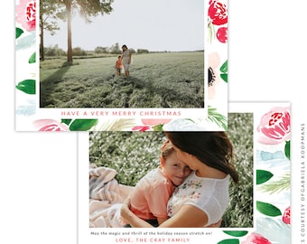 Christmas 5x7 Photo Card - Instant download - e1510